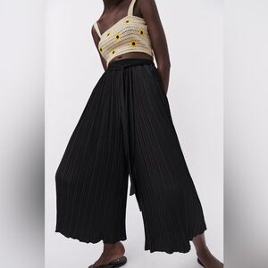 ZARA FLOWY WIDE LEG TROUSERS